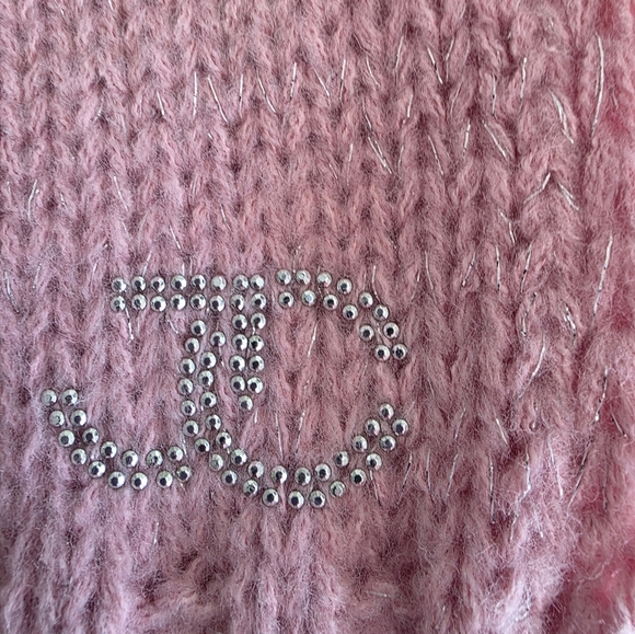 Juicy Couture 3PC Winter Gift Set Scarf, Hat And Gloves With Embellished Logo - Picture 5 of 7